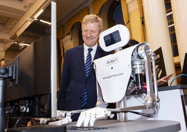 Cabinet Office Minister, Oliver Dowden CBE MP at the Garrison stand.